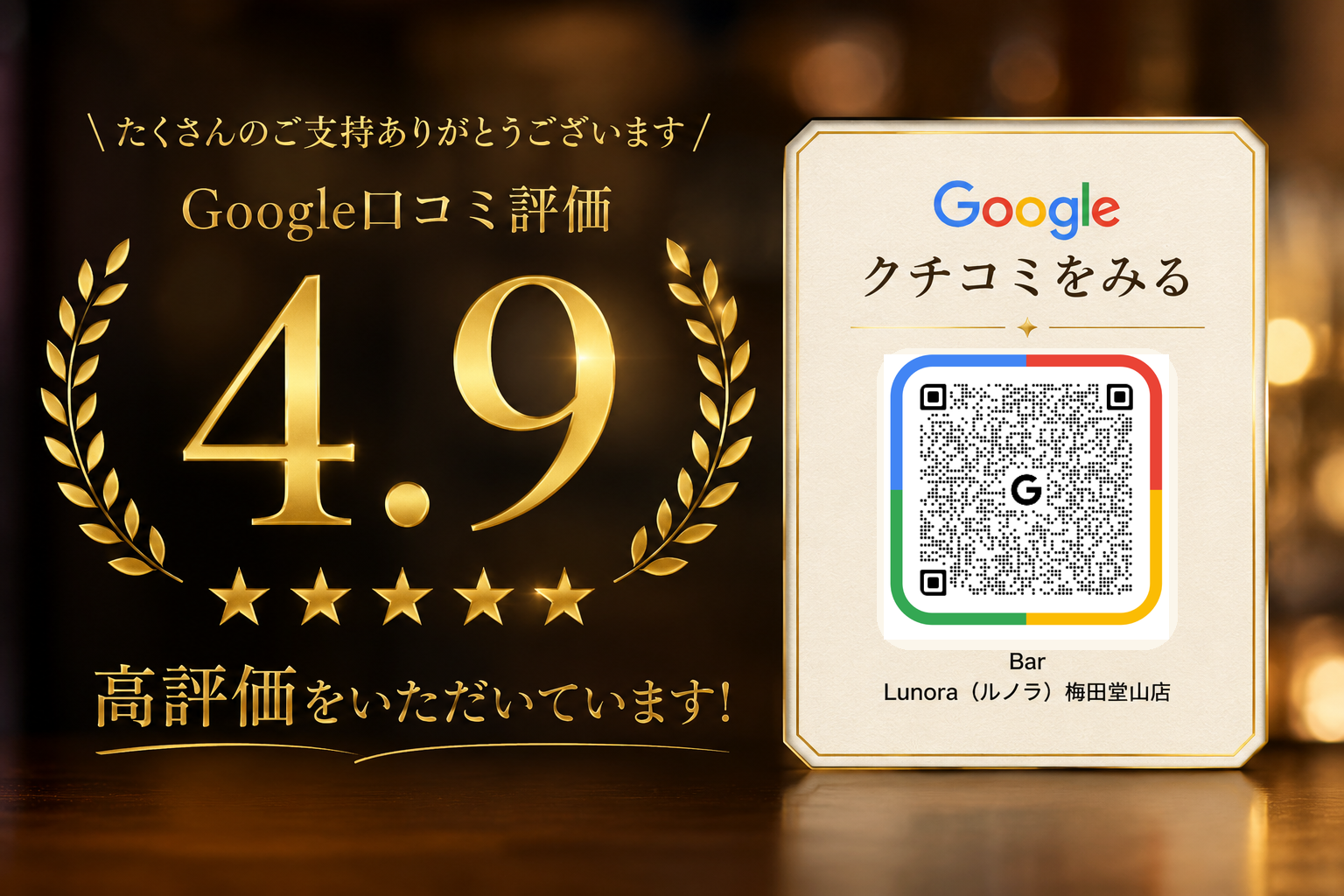lunora google rating qr corrected